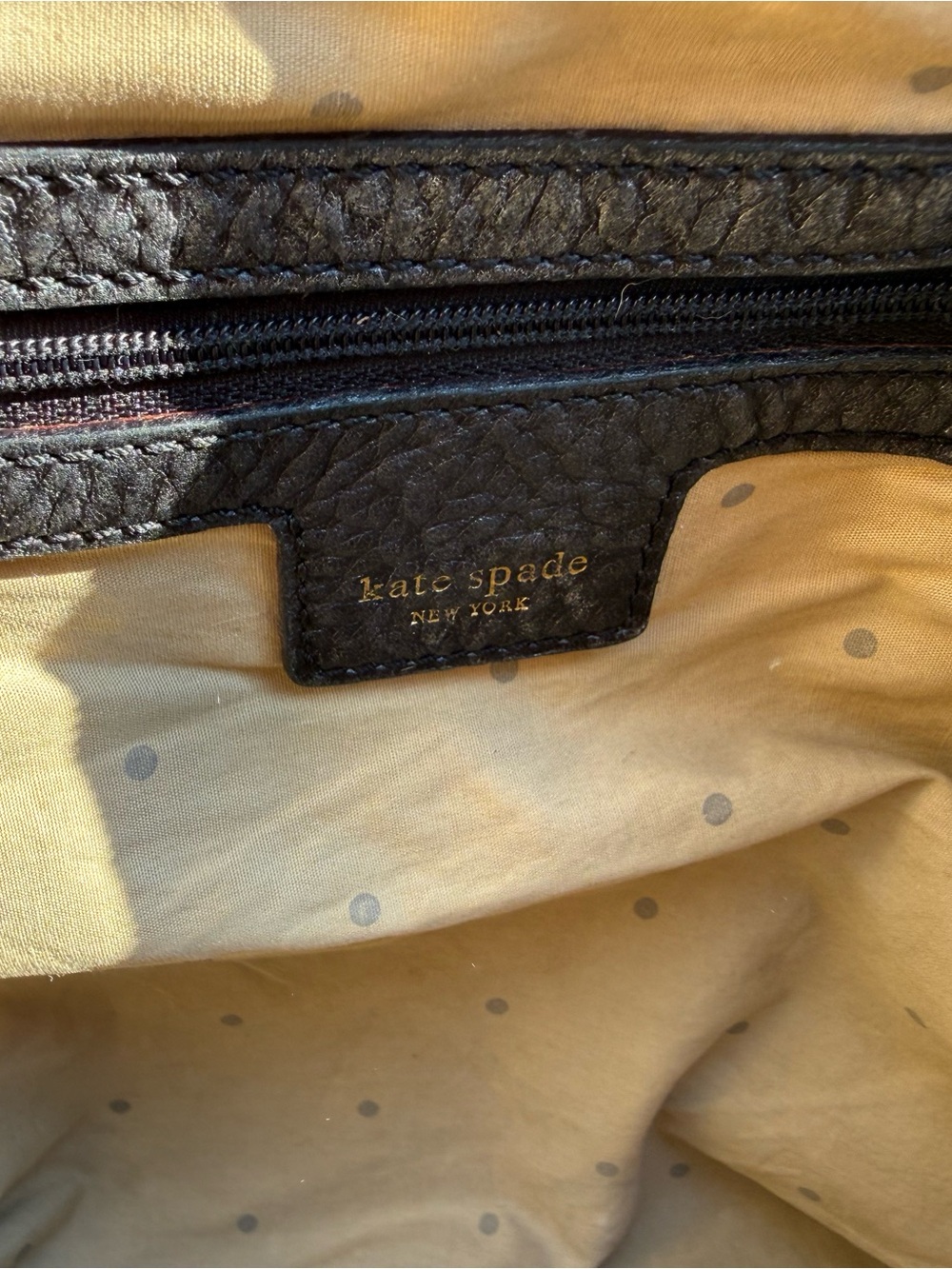 Kate spade Classic Pebbled Leather Shoulder Bag in Black - Picture 3 of 4